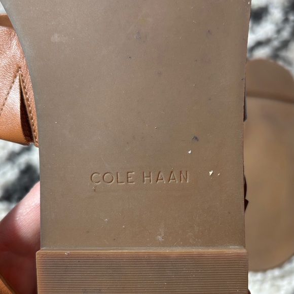Cole Haan Tan Leather Sandals - Picture 4 of 6